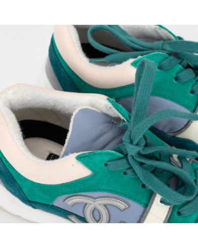Chanel  Buty sportowe Zielone sneakersy
