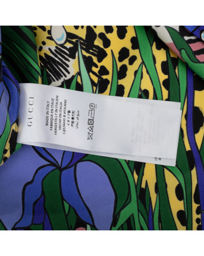 Gucci Koszula zielono-fioletowa jungle