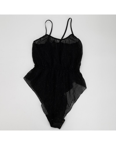 Le Petit Trou czarne body w paski