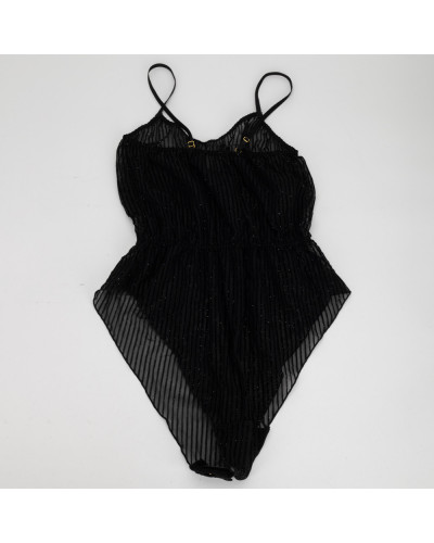 Le Petit Trou czarne body w paski