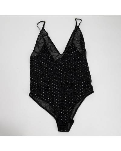 Le Petit Trou czarne body w kropki