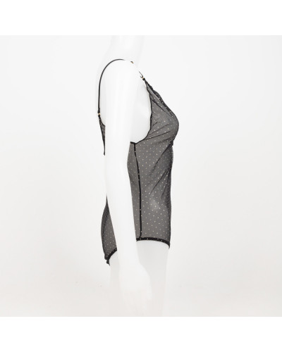 Le Petit Trou czarne body w kropki