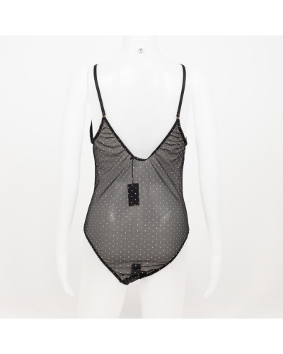 Le Petit Trou czarne body w kropki