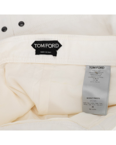 Tom Ford Ubranie spódnica mini jeansowa biała