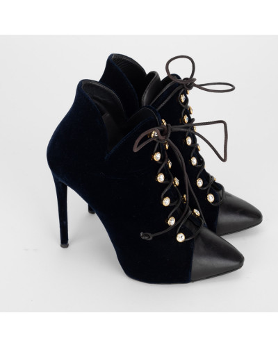 Giuseppe Zanotti  Botki garnatowe welurowe