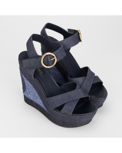 Louis Vuitton Buty jeansowe koturny