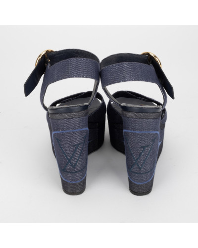 Louis Vuitton Buty jeansowe koturny