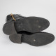 Louis Vuitton Buty czarne botki ze zlotym suwakiem