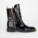 Louis Vuitton Buty czarne botki ze zlotym suwakiem