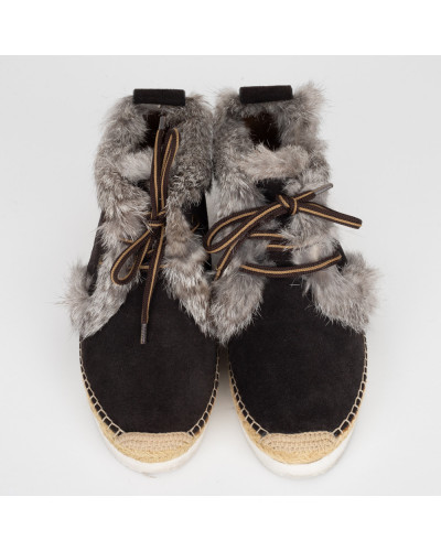See By Chloe Espadryle z futerkiem
