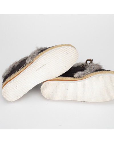 See By Chloe Espadryle z futerkiem