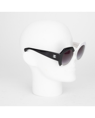 Chanel  Okulary biało-czarne