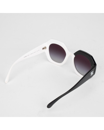 Chanel  Okulary biało-czarne