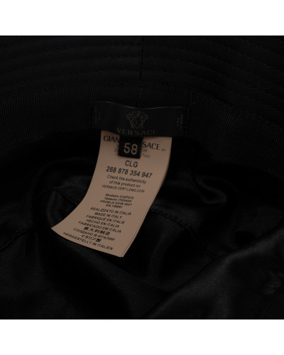 Versace Nakrycie głowy czarny bucket hat z logo