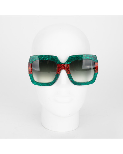 Gucci Akcesoria okulary brokatowe zielone