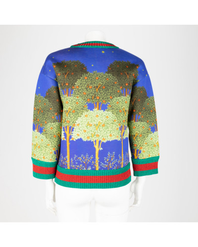 Gucci Ubranie bluza granatowa z drzewem