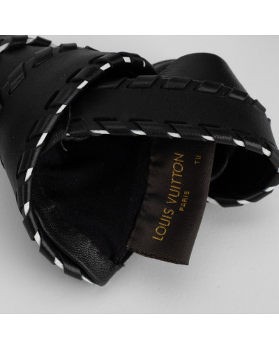 Louis Vuitton Rękawiczki czarne skórzane