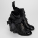 Chanel  Buty czarne botki z wiązaniem