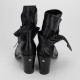 Chanel  Buty czarne botki z wiązaniem