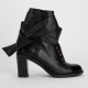 Chanel  Buty czarne botki z wiązaniem