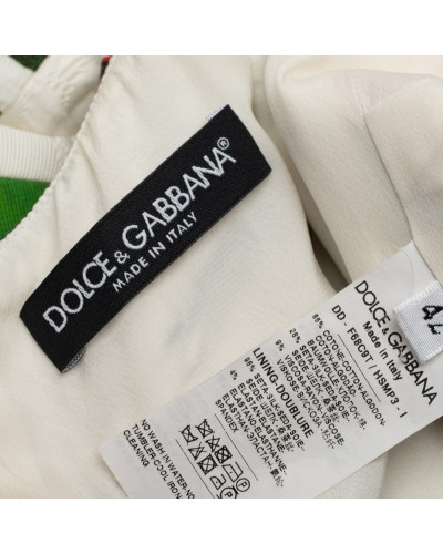 Dolce & Gabbana Sukienka kremowa w kwiaty
