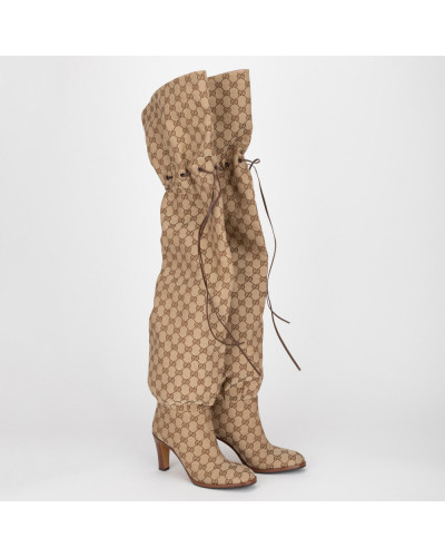 Gucci Buty długie kozaki w monogram