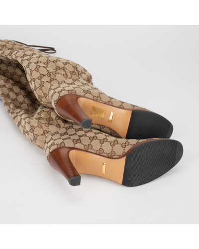 Gucci Buty długie kozaki w monogram