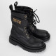 Versace Botki czarne z logo sznurowane
