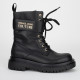Versace Botki czarne z logo sznurowane