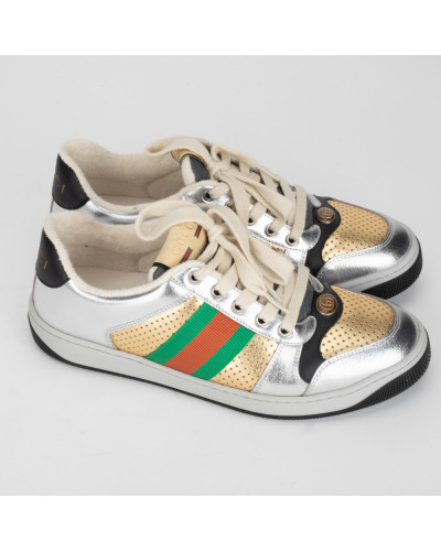 Gucci Buty sportowe srebrne