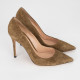 Gianvito Rossi Szpilki zamszowe khaki