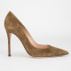 Gianvito Rossi Szpilki zamszowe khaki