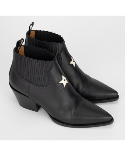 Dior Botki czarne z gwiazdka