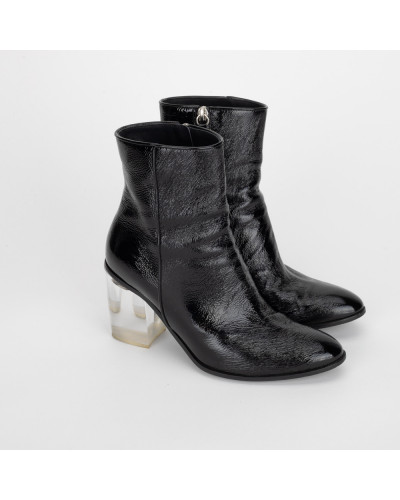 Giuseppe Zanotti  Botki czarne lakierowane