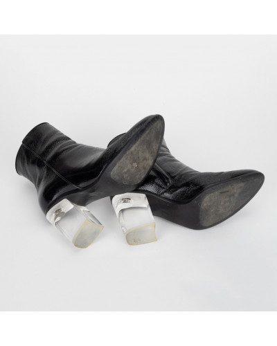 Giuseppe Zanotti  Botki czarne lakierowane