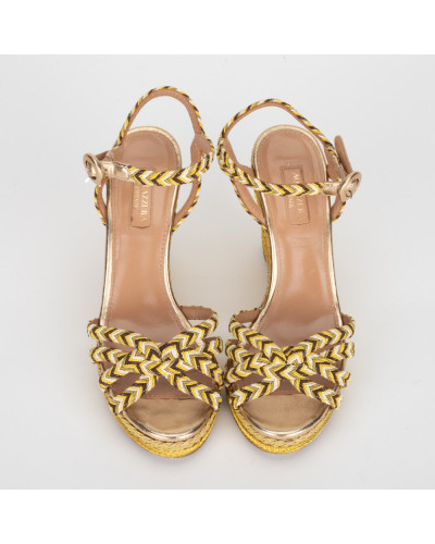 Aquazzura Koturny złote