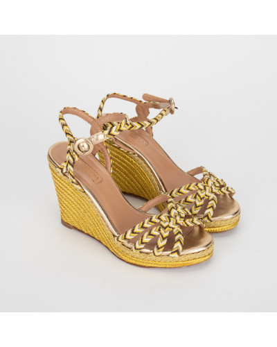 Aquazzura Koturny złote