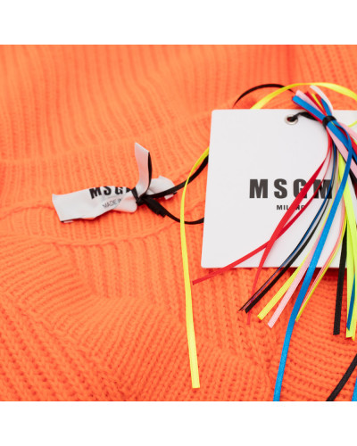 MSGM Sweter pomarnczowy w serek