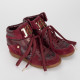 Michael Kors sneakersy bordowe na koturnie