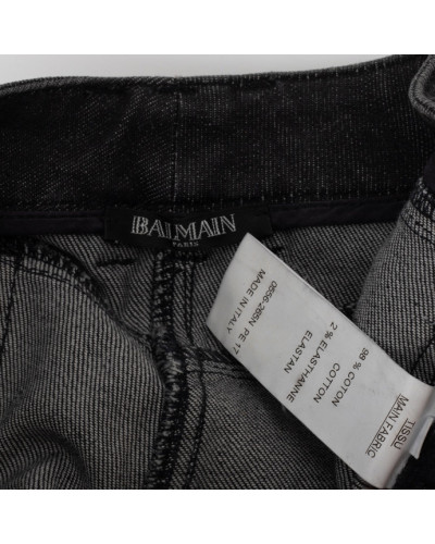 Balmain Spodnie grafitowe jeansy