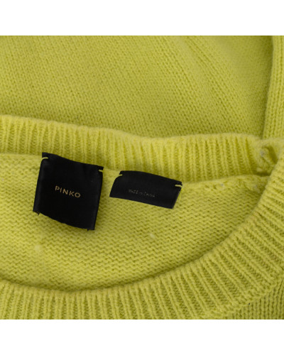 Pinko Sweter zielony z logo