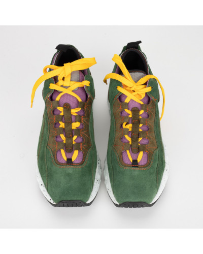 Acne Studios Buty zielone sneakersy ROCKAWAY