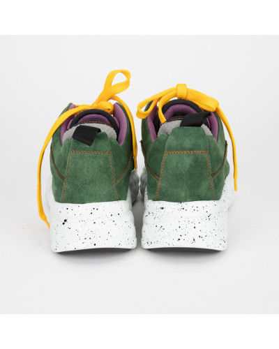 Acne Studios Buty zielone sneakersy ROCKAWAY