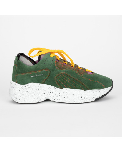 Acne Studios Buty zielone sneakersy ROCKAWAY