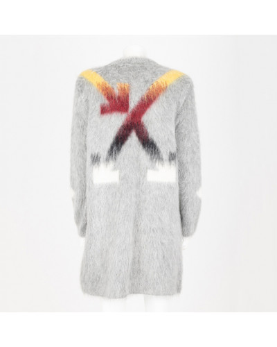 Off-White Sweter szary z logo X