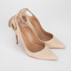 Aquazzura Szpilki zamszzowe beżowe