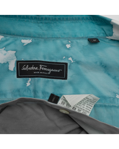 Salvatore Ferragamo Ubranie biała koszula tie dye