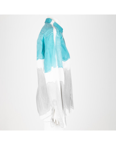 Salvatore Ferragamo Ubranie biała koszula tie dye
