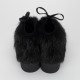 Chanel  Buty czarne botki z futerkiem