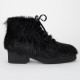 Chanel  Buty czarne botki z futerkiem
